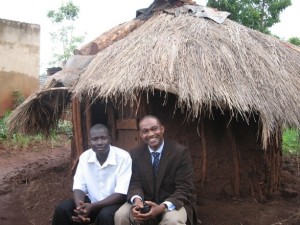 Kibwika with me (Kunle) at his hut (2008)